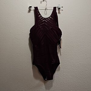 One piece swimsuit, plum purple, m, new